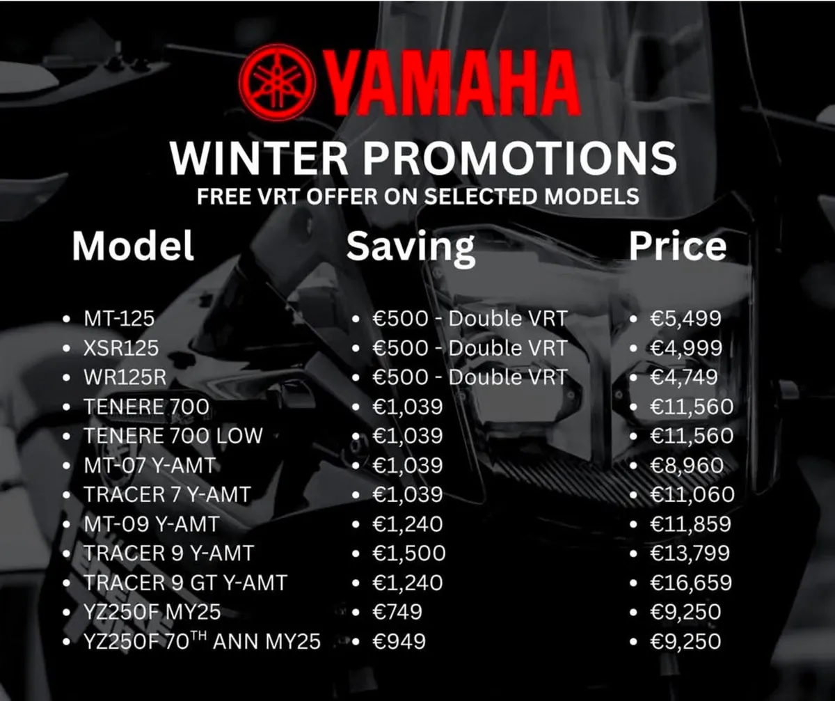 NEW YAMAHA  MT-07 YAM-T OFFER - Image 1