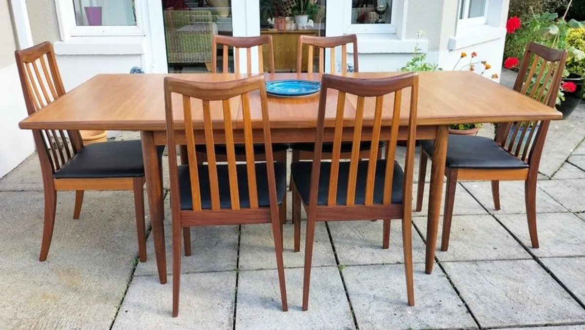 Mid Century Vintage G Plan Dining Table & Chairs - Image 1
