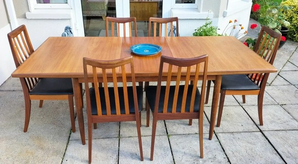 Mid Century Vintage G Plan Dining Table & Chairs - Image 2