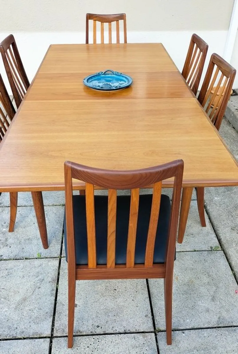 Mid Century Vintage G Plan Dining Table & Chairs - Image 4