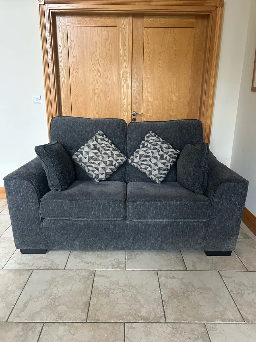 Two seater grey couch - Image 1