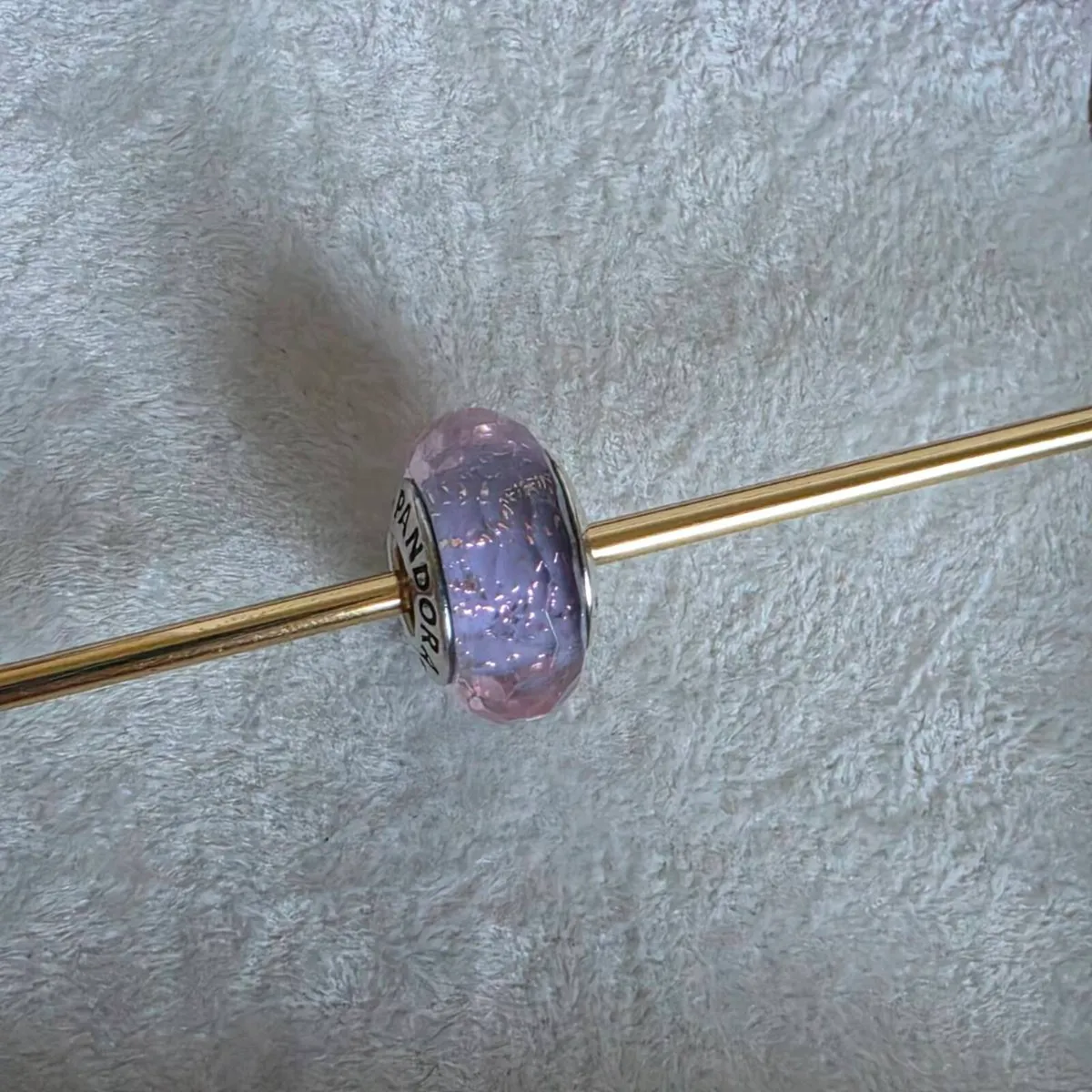 Pandora pink shimmer murano glass charm very good - Image 4