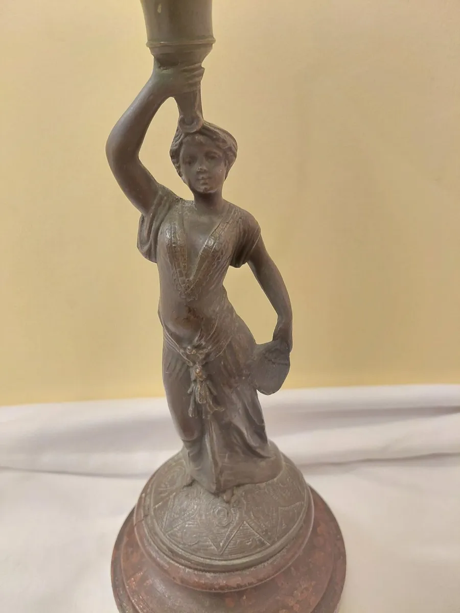 Antique Victorian Oil Lamp Converted to Electric - Image 2