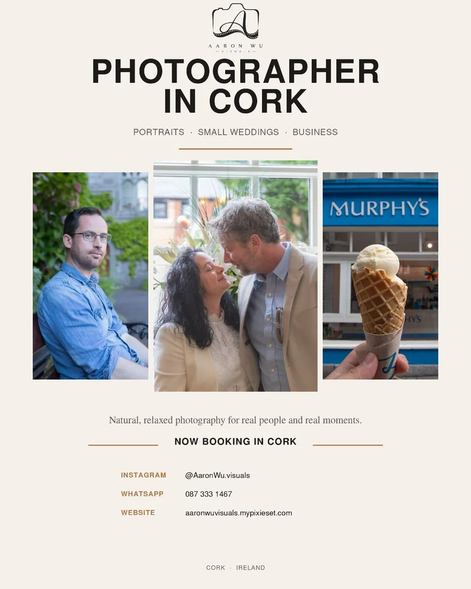 Cork Photographer | Weddings, Portraits & Business - Image 1