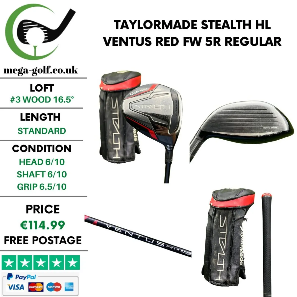 Taylormade Stealth HL #3 Wood 16.5° / Regular - Image 1