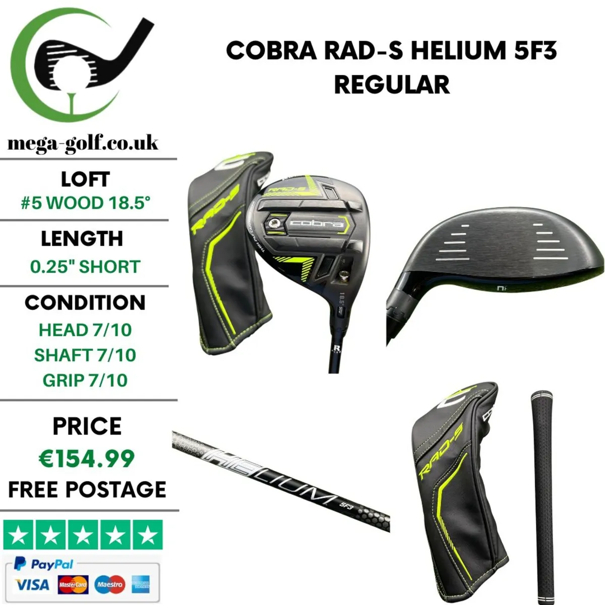 Cobra Rad-S #5 Wood 18.5° / Helium 5F3 Regular - Image 1