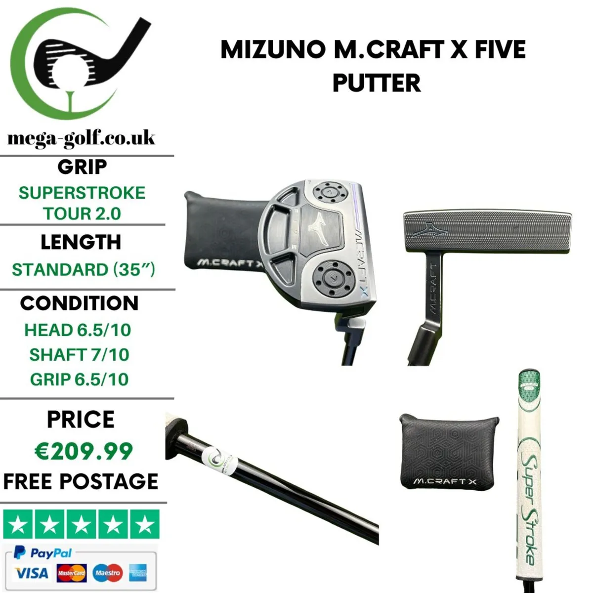 Mizuno M.Craft X Five Putter / 35'' - Image 1