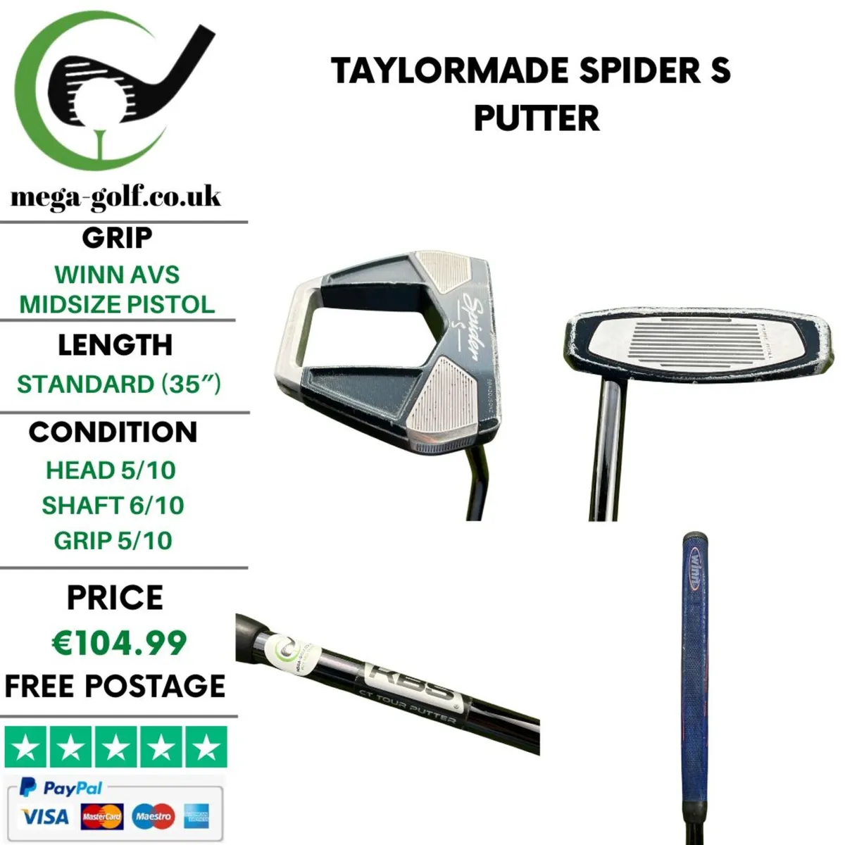 Taylormade Spider S Putter / 35'' - Image 1