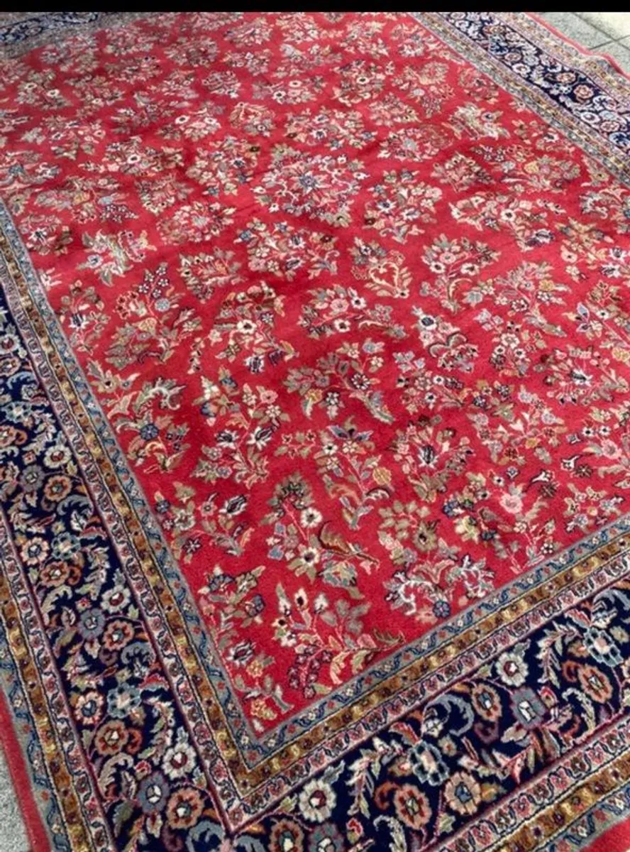 Hand Knotted Wool Sarough Rug 345 cm x 250 cm - Image 2