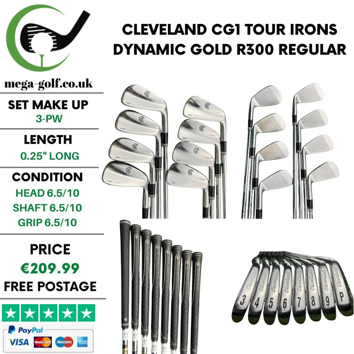 Cleveland CG1 Tour Irons / 3-Pw / Regular - Image 1