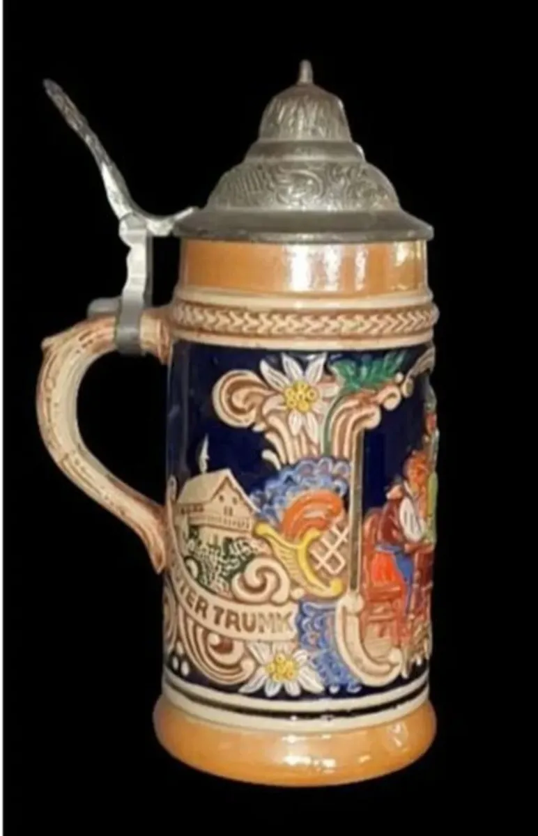 Vintage German Beer Stein by Gerz – Pewter Lid - Image 4