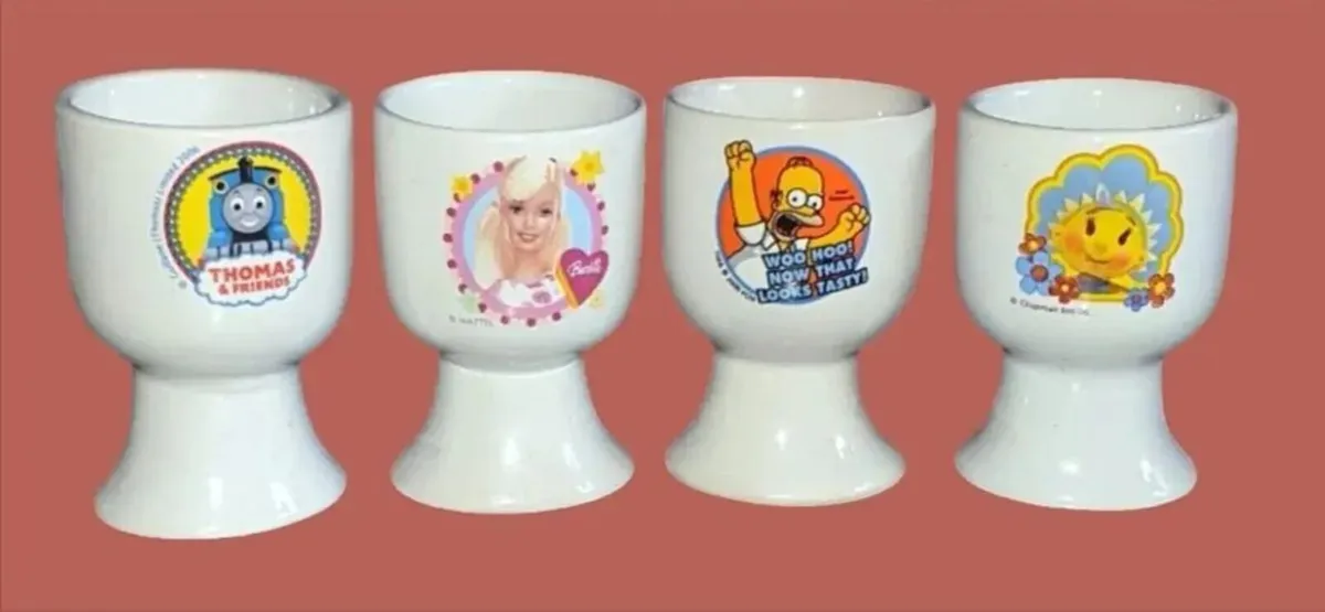 Vintage Character Ceramic Egg Cups (Set of 4) - Image 1