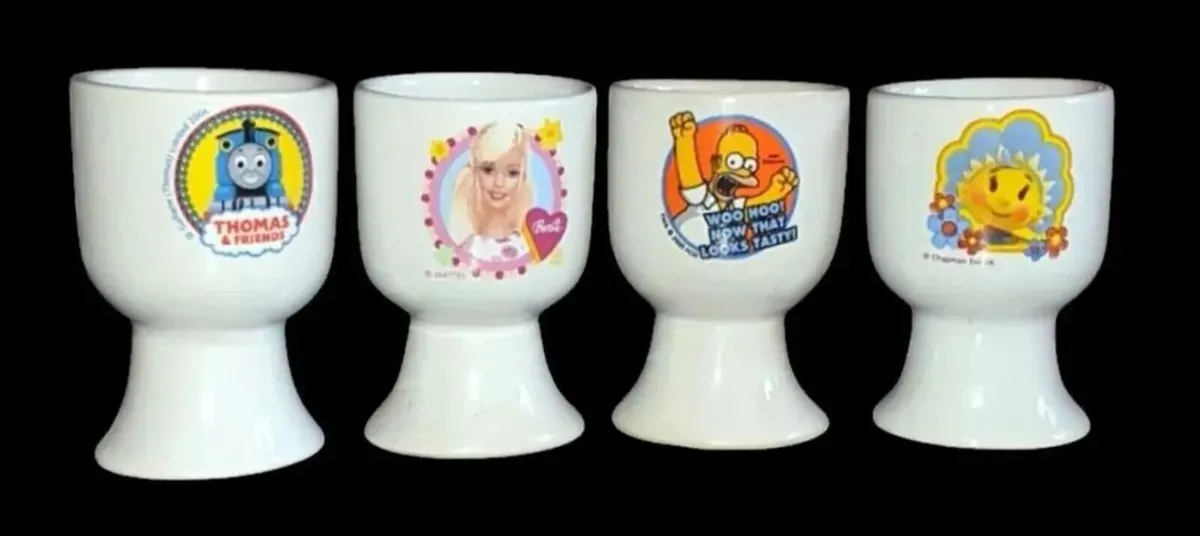 Vintage Character Ceramic Egg Cups (Set of 4) - Image 3