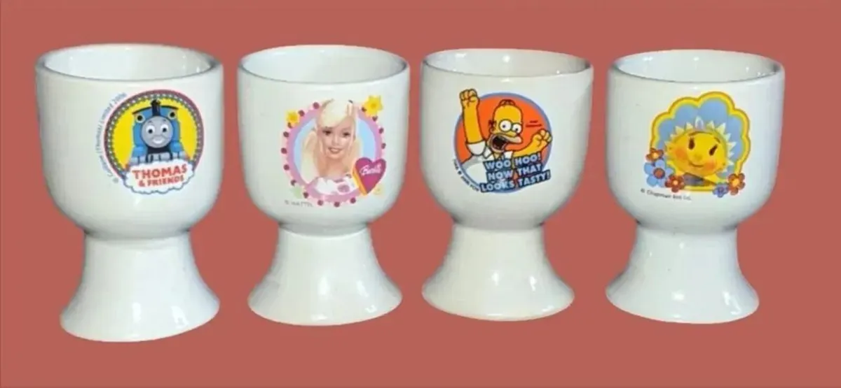 Vintage Character Ceramic Egg Cups (Set of 4) - Image 4