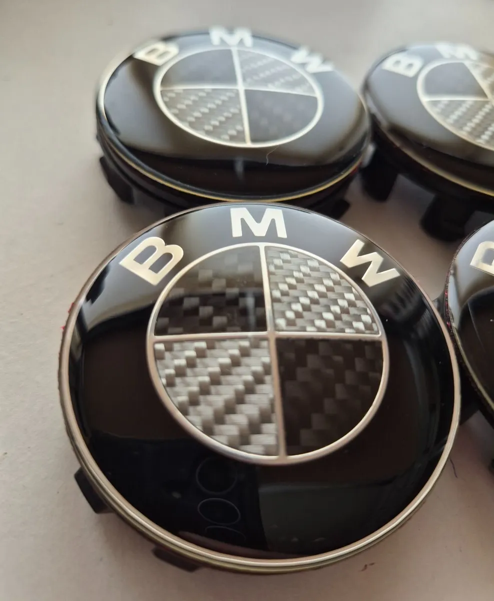 BMW Carbon Fibre 56mm Centre Caps (Black)Free Post - Image 3