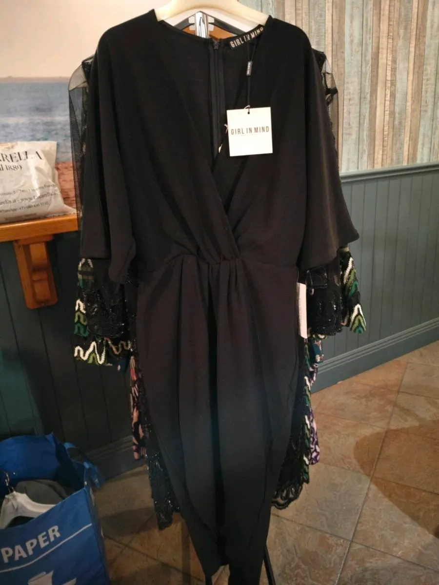 Black dress from Girl in Mind. V neck wrap front d - Image 1