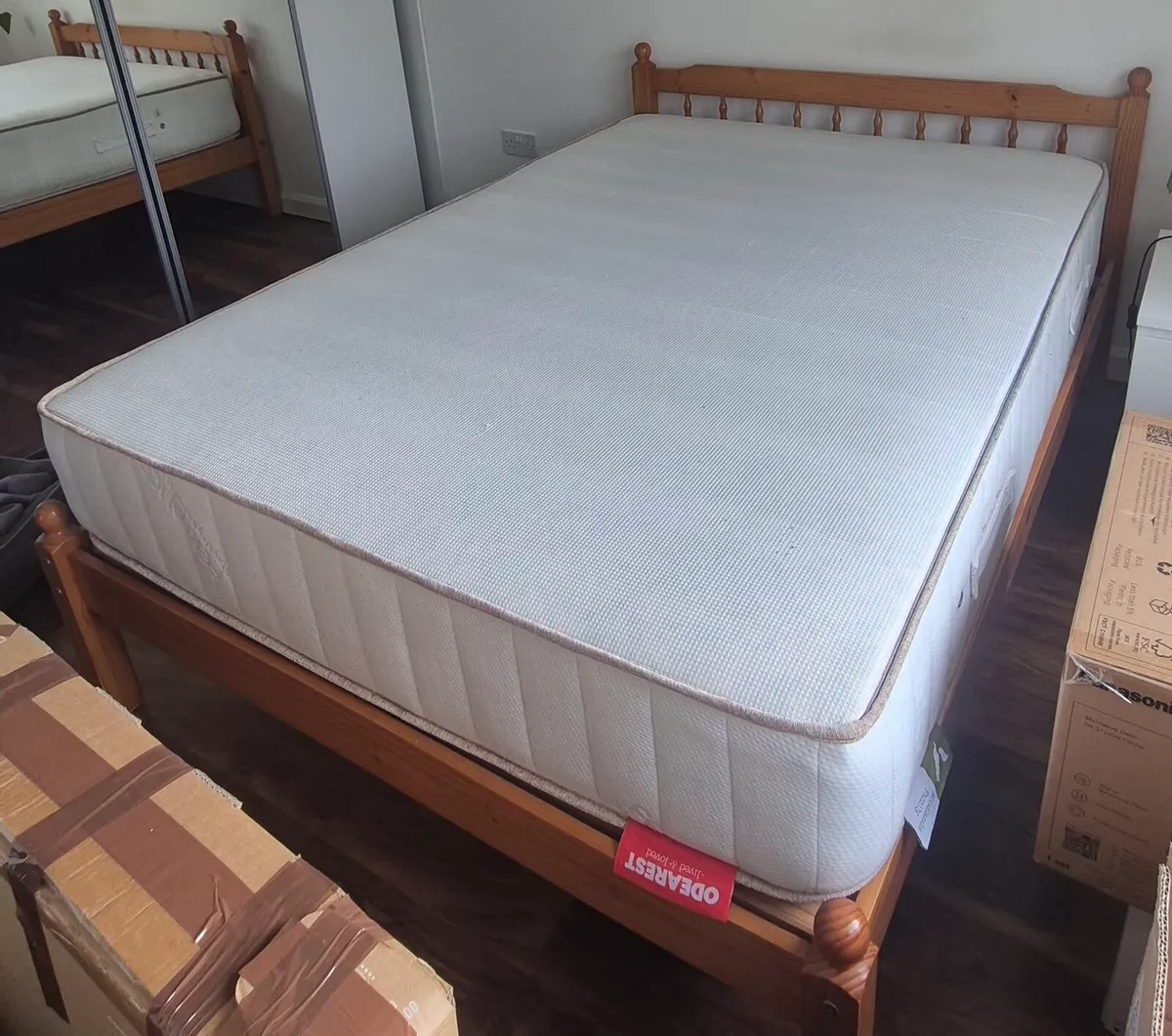 Double bed with mattress - Image 1