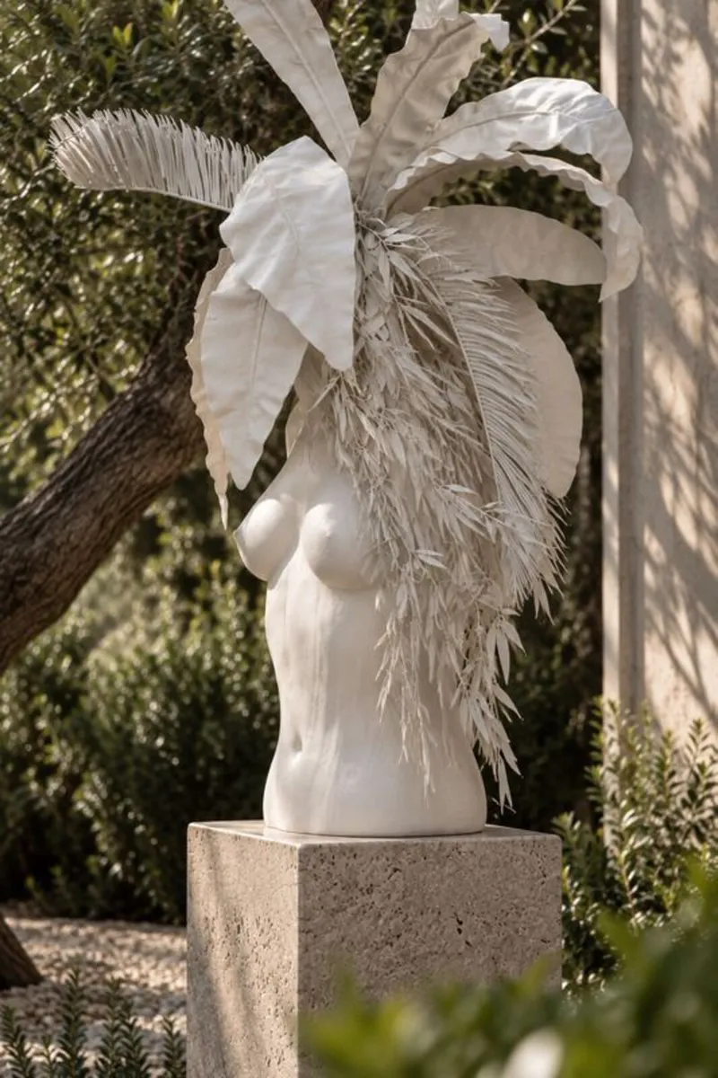 Large Modern White Art Sculpture Statement Decor - Image 1