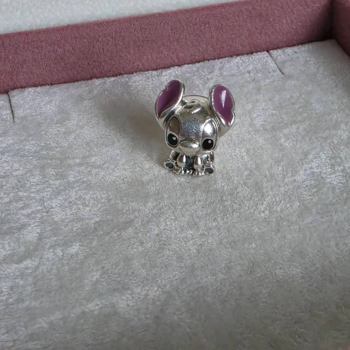 Pandora Stitch silver charm with purple ears - Image 2