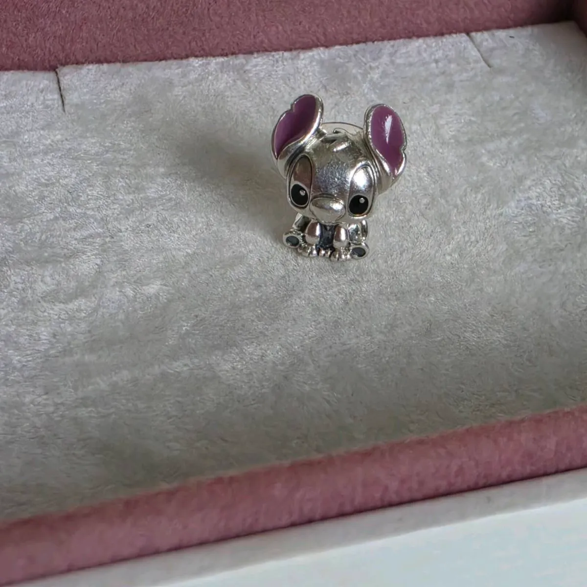 Pandora Stitch silver charm with purple ears - Image 4