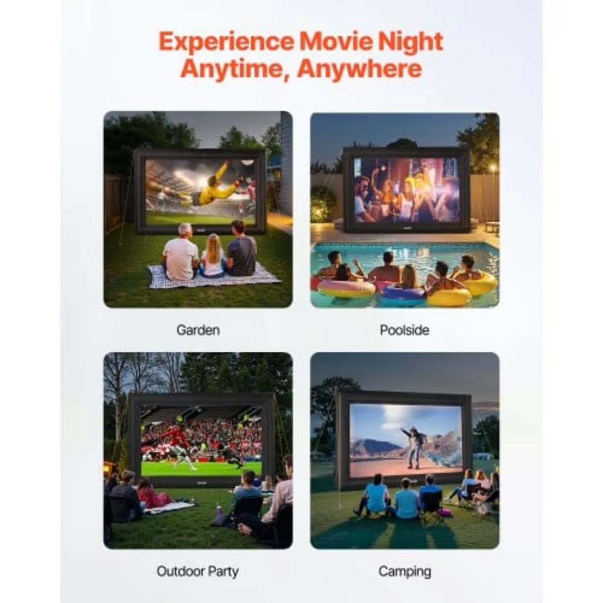 20 ft Inflatable Movie Screen, 600D Washable Infla - Image 4