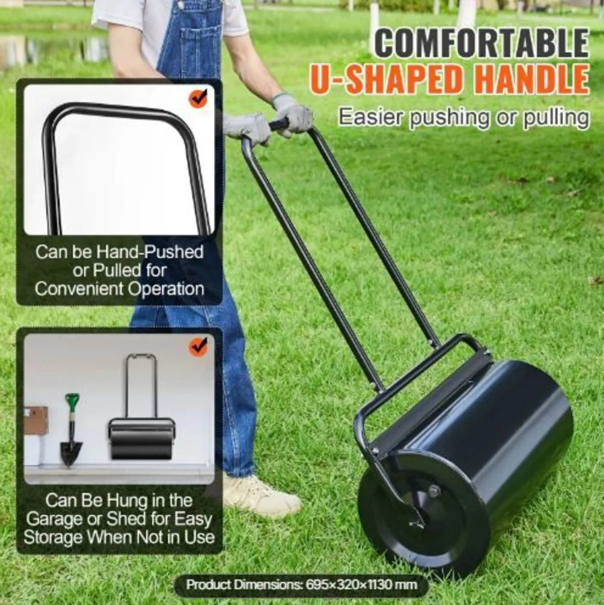 Lawn Roller, 13 Gallon Sand/Water Filled Yard - Image 2