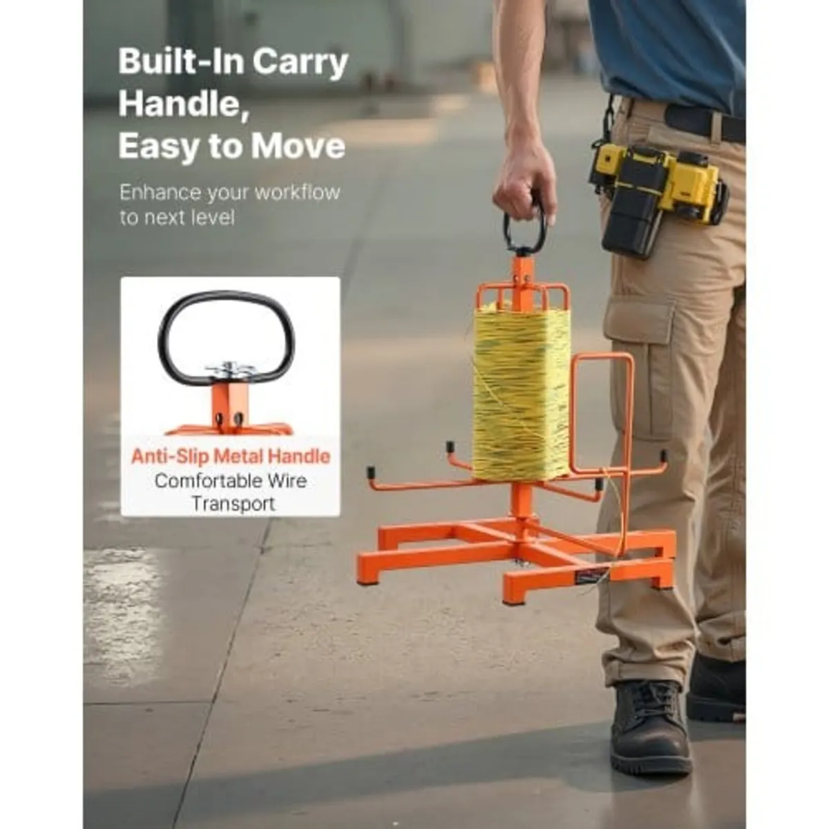 Cable Dispenser, Floor or Stud Mounted, Wire Spool - Image 3