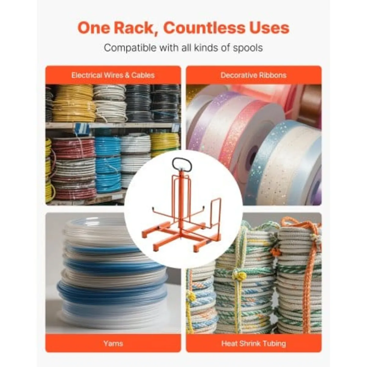 Cable Dispenser, Floor or Stud Mounted, Wire Spool - Image 4