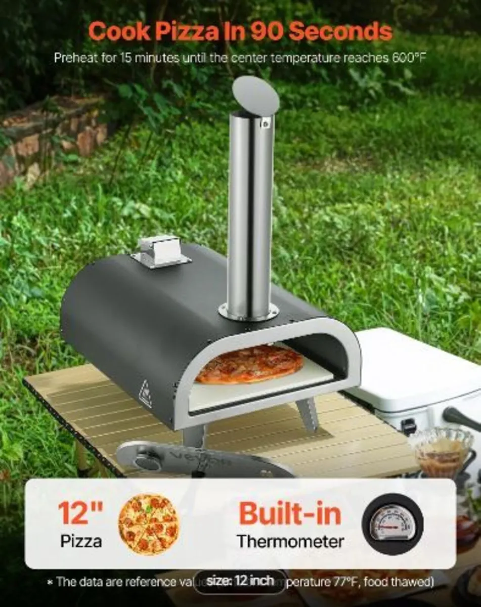 Outdoor Pizza Oven, 12 Inch Wood Fired Pizza - Image 3
