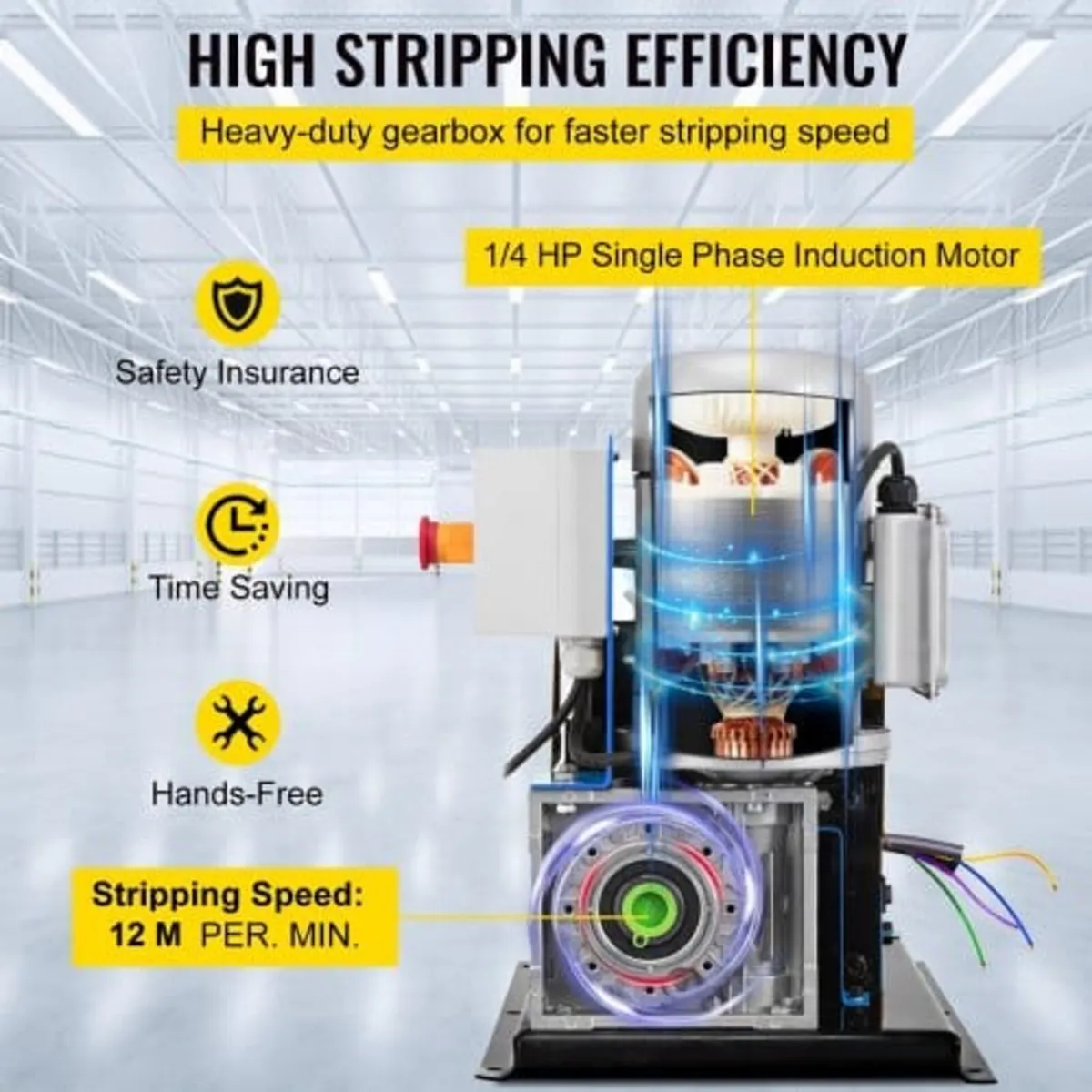 1.5-38MM Automatic Wire Stripping Machine 370W Kin - Image 2