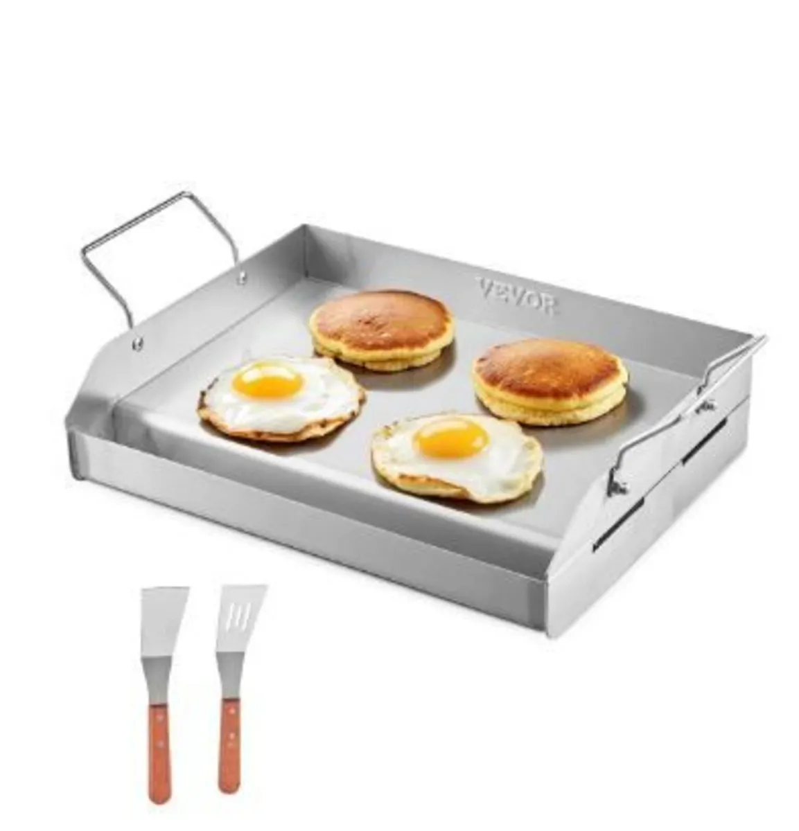 Stainless Steel Griddle, 17x13 inch Universal - Image 4