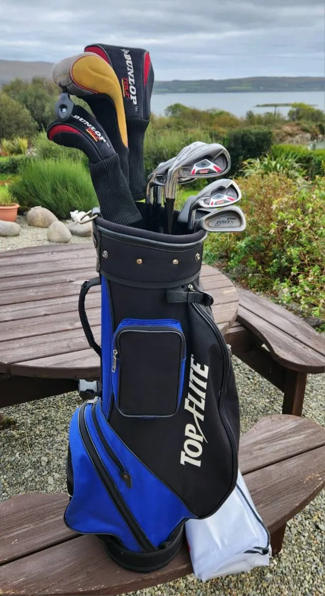 Dunlop Tour left hand set. 12 clubs, bag & balls - Image 2