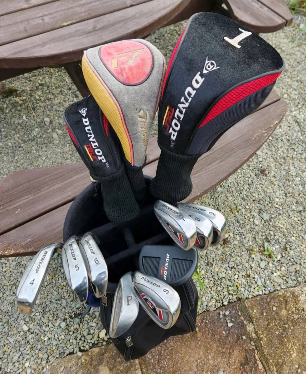 Dunlop Tour left hand set. 12 clubs, bag & balls - Image 3