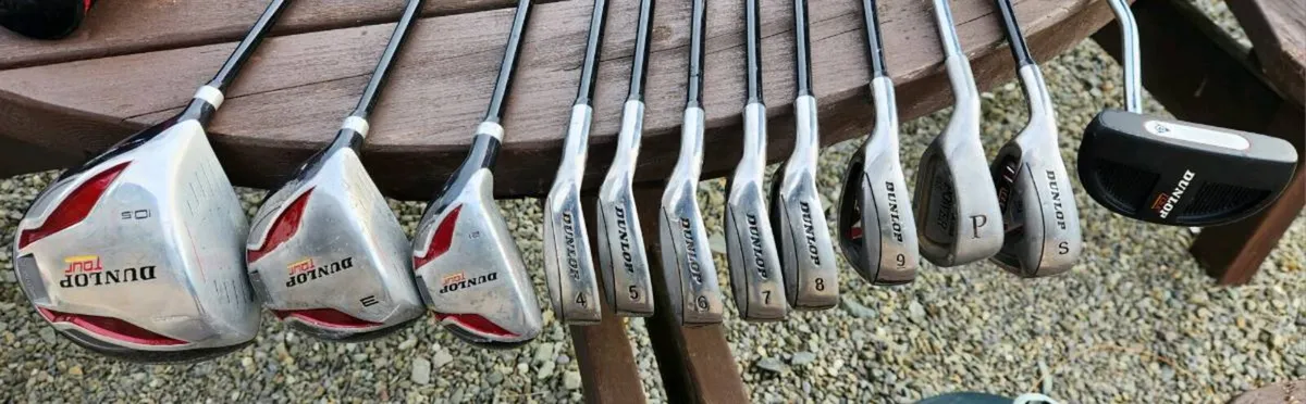 Dunlop Tour left hand set. 12 clubs, bag & balls - Image 4