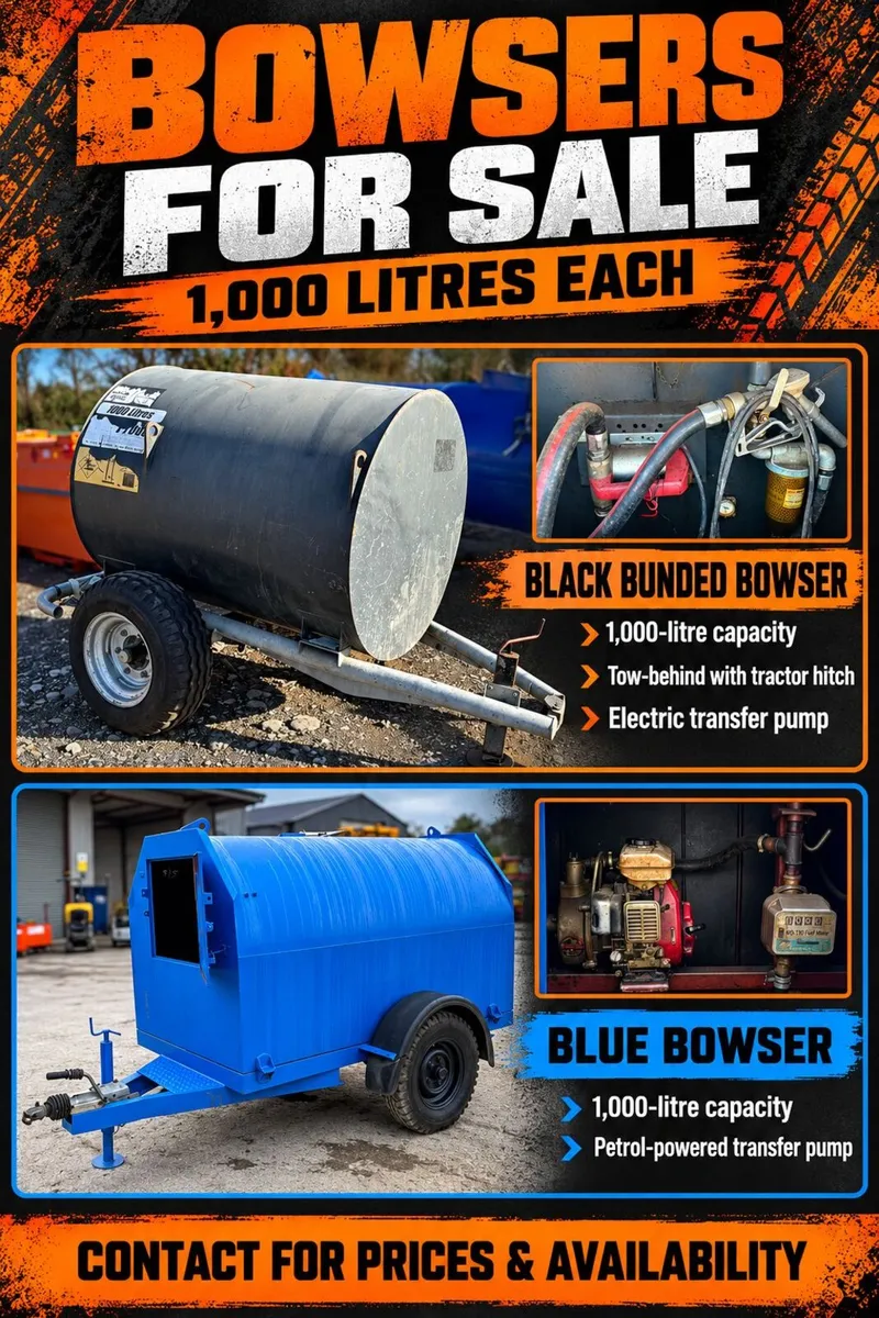 1,000-Litre Bowsers for Sale – Choice of Two - Image 1