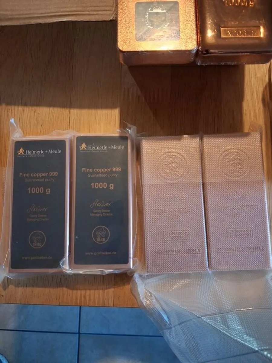 1 kg copper bars and 1 oz rounds - Image 2
