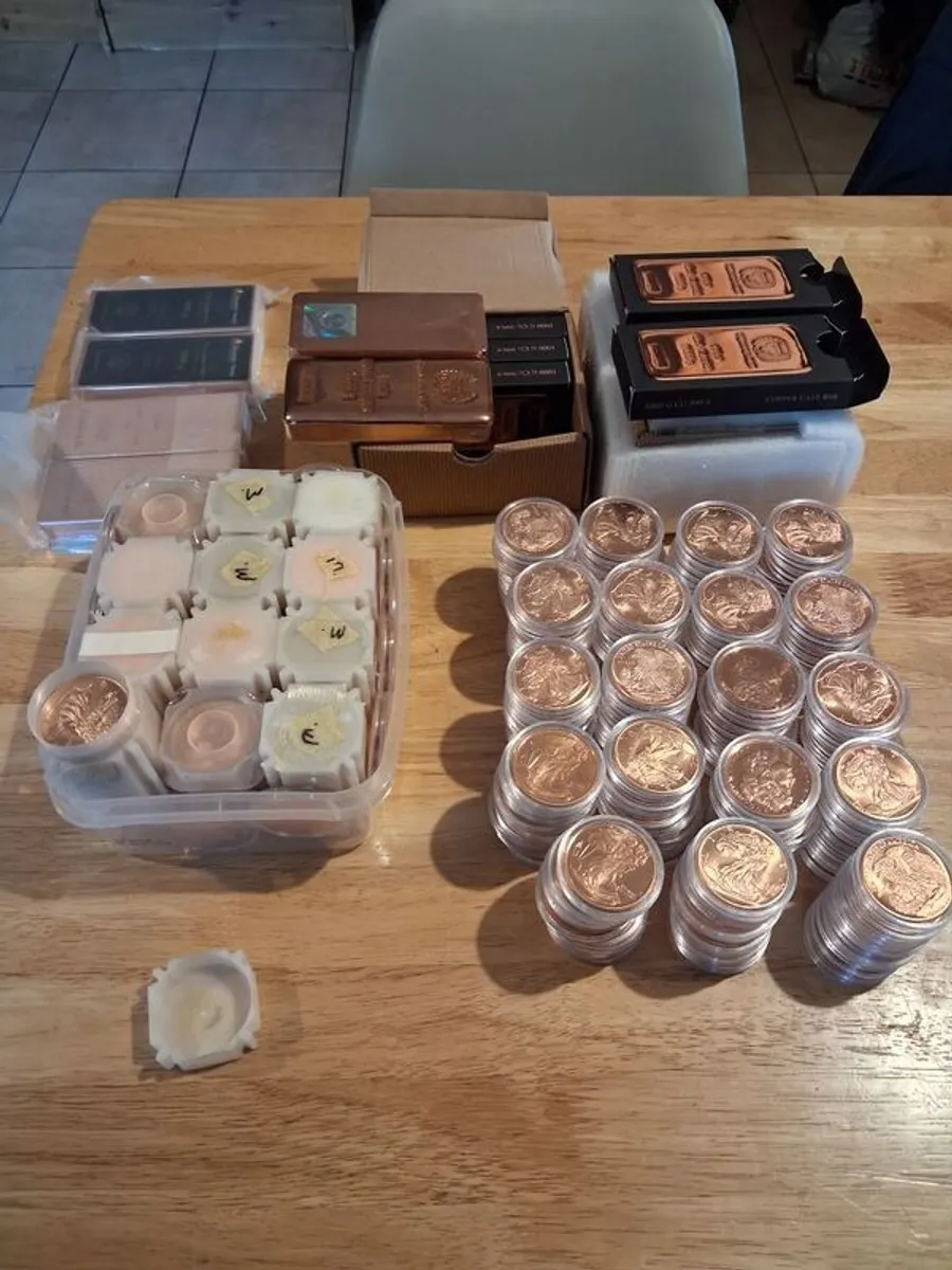 1 kg copper bars and 1 oz rounds - Image 3