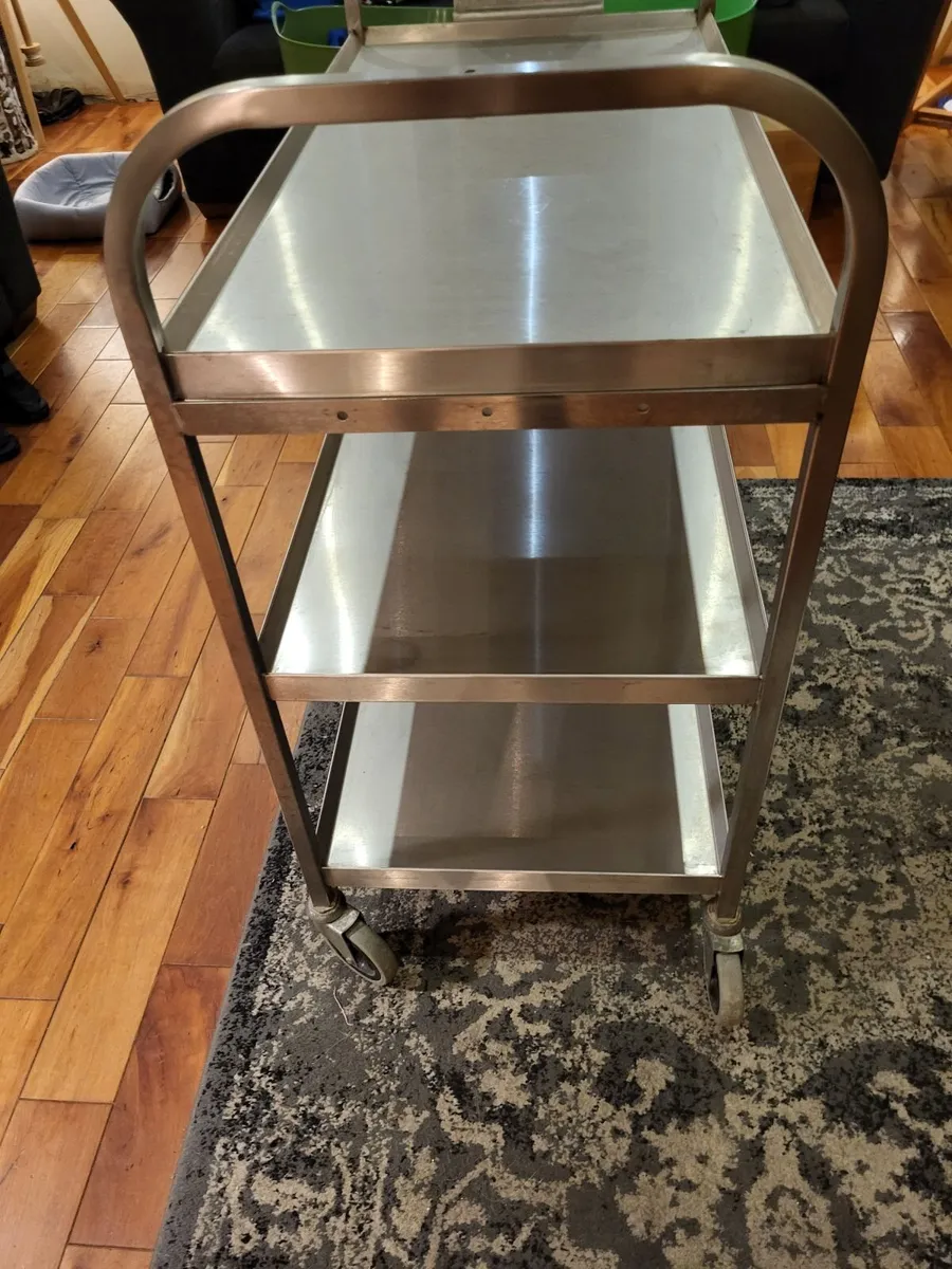 Stainless-steel trolley. - Image 1