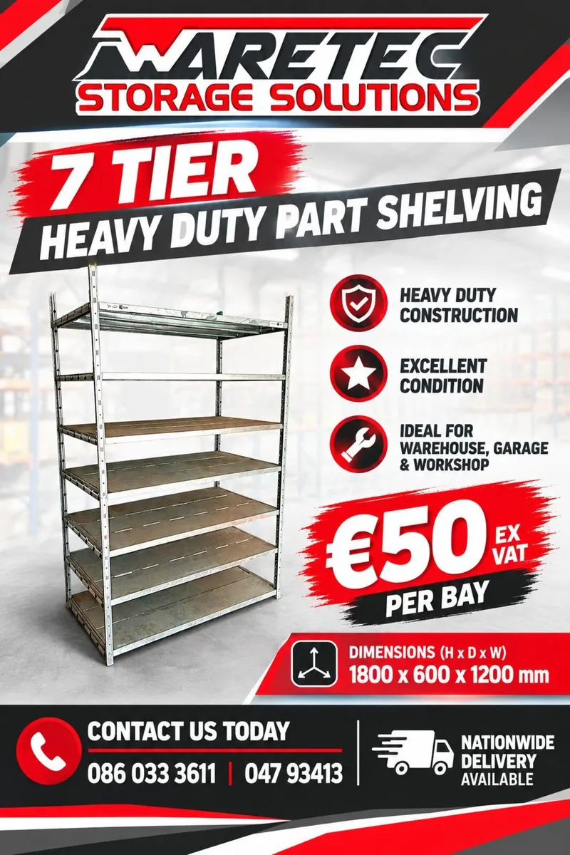7 tier galvanised shelving