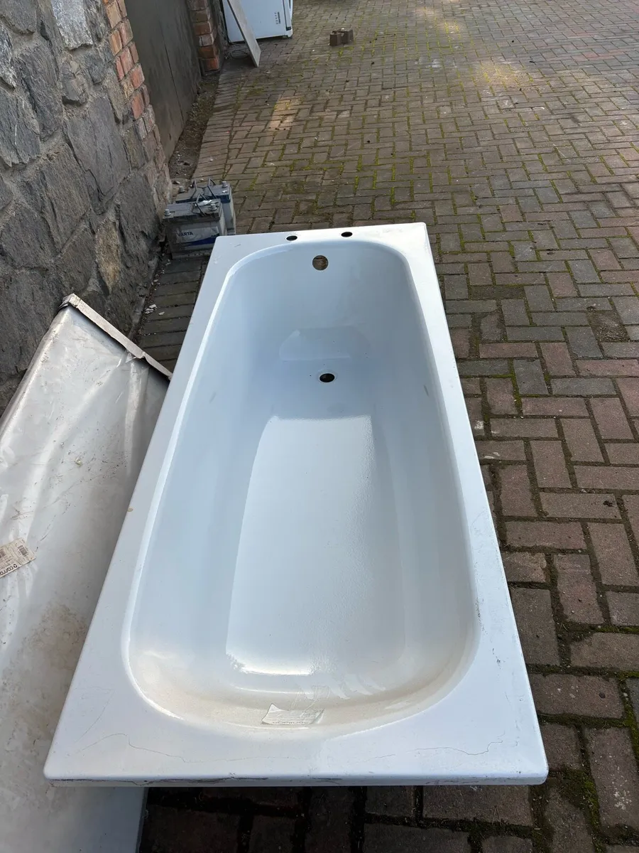 Steel bath with side & legs - Image 3