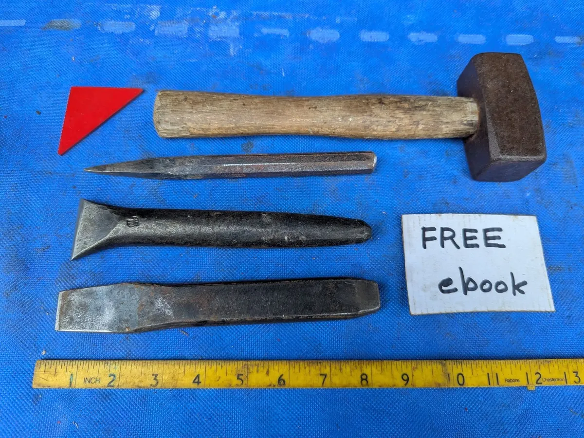 4 Stone Mason's Tools - Image 1