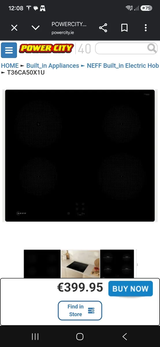 NEFF INDUCTION ELECTRIC HOB - Image 3