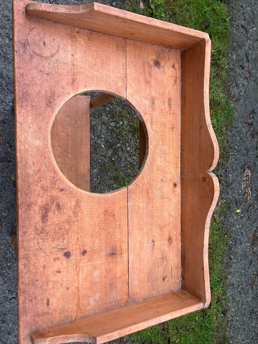 Antique pine wash stand - Image 2