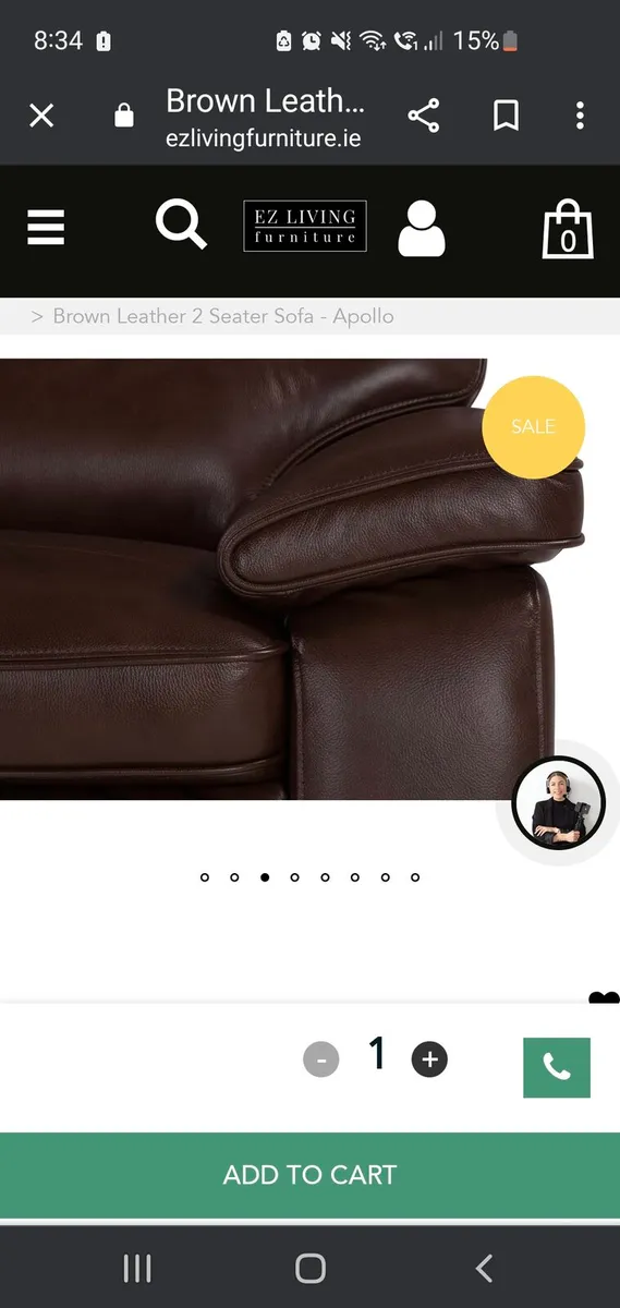 Ez Living Supreme Apolo Brown leather suite - Image 4