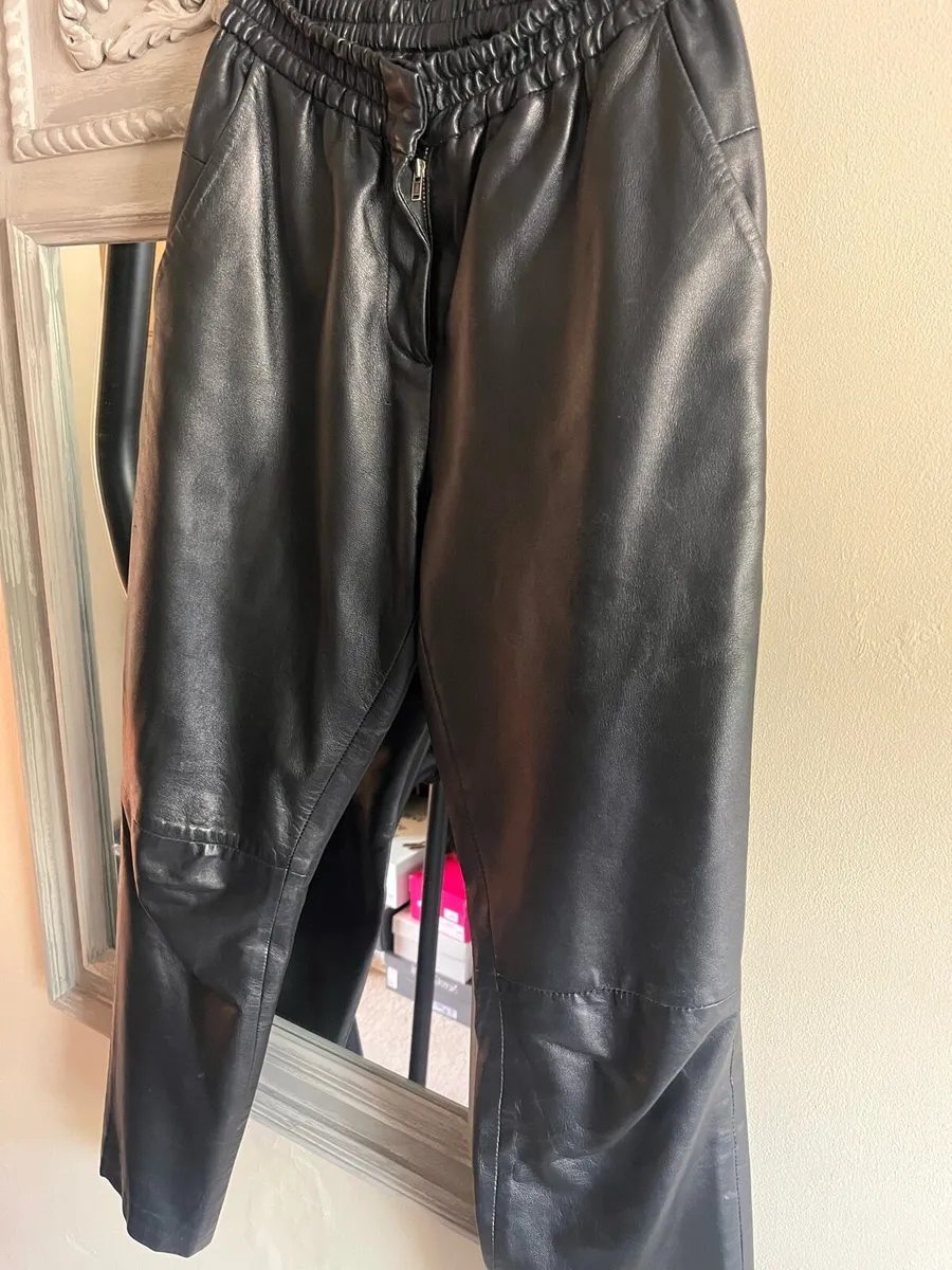 Caroline Donnelly Biker style leather trousers - Image 1