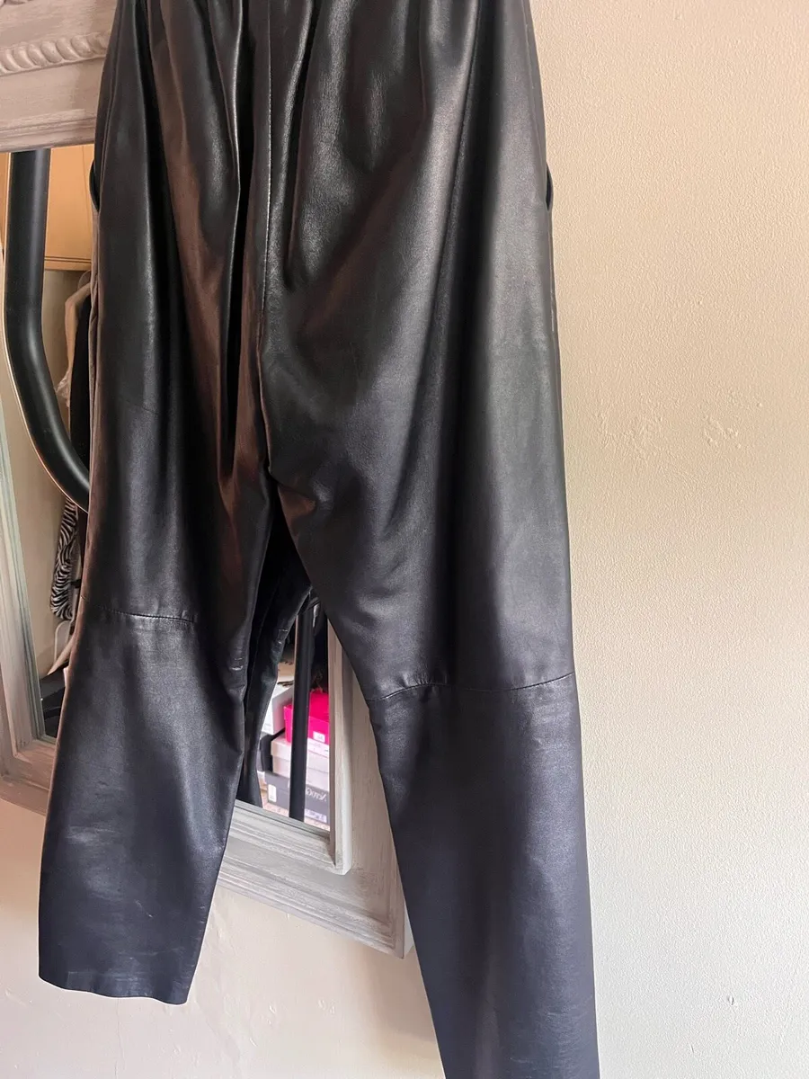 Caroline Donnelly Biker style leather trousers - Image 3