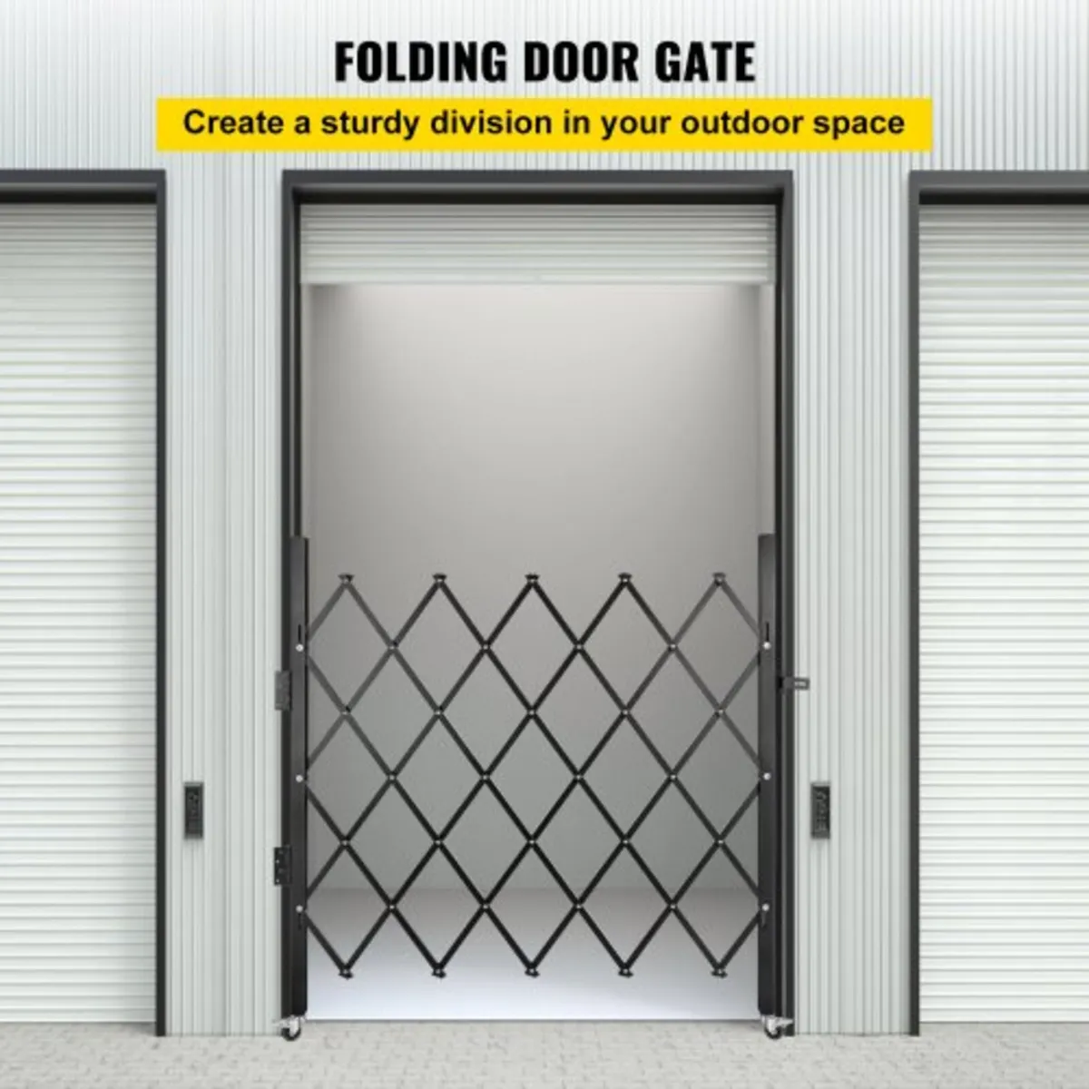 Single Folding Security Gate, 180 × 161 cm(W × H) - Image 2