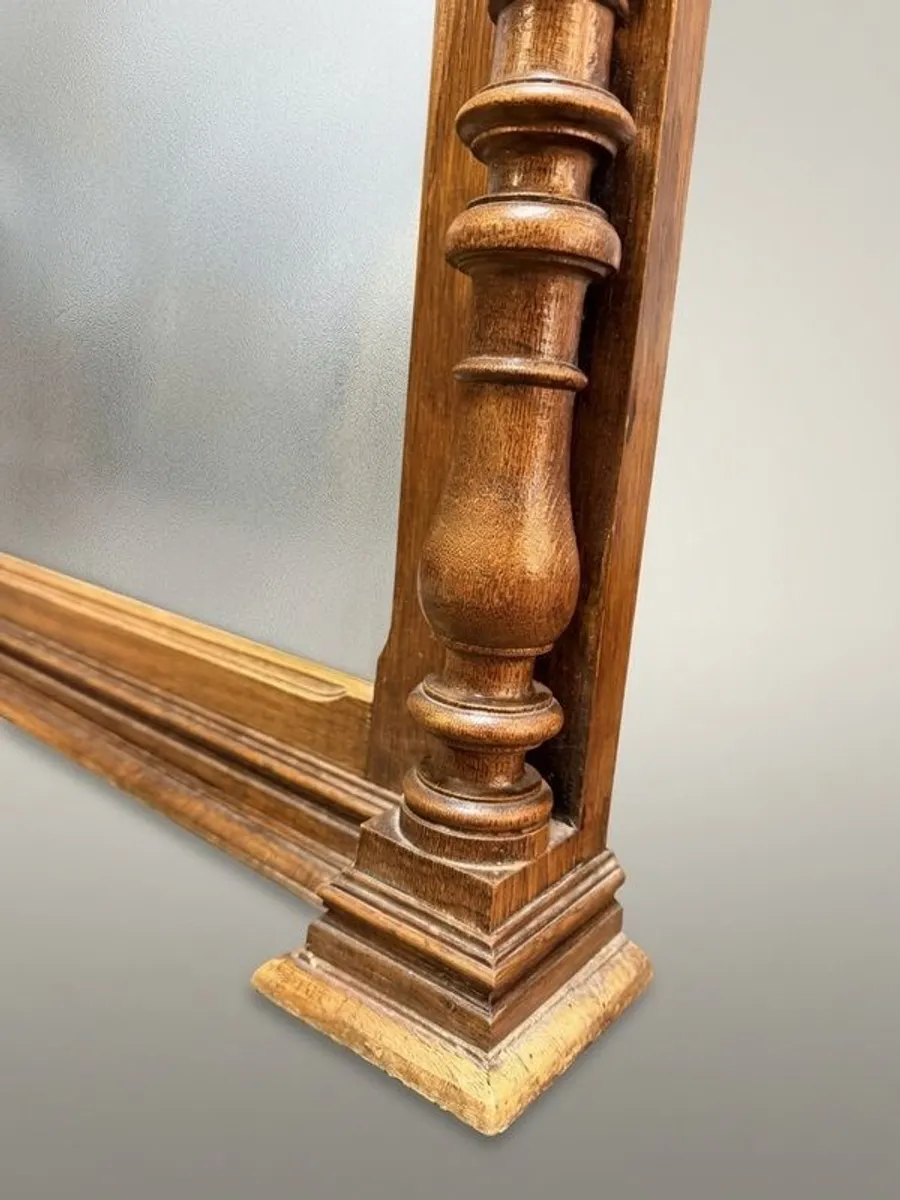 Late 19th Century Belgian Mechelen Carved Oak Mirror - Image 4