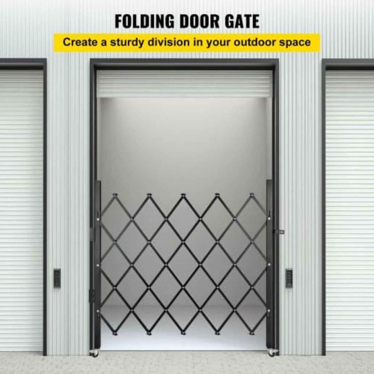 Single Folding Security Gate,170 × 131 cm(W × H)Fo - Image 2