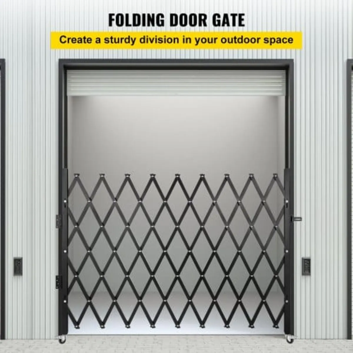 Single Folding Security Gate, 190 × 131 cm(W × H) - Image 2